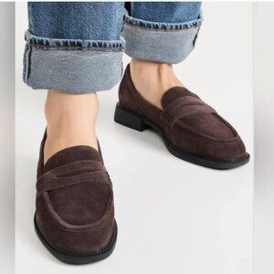 Intentionally Blank Marblehead Brown Suede Loafers Sz 11